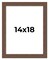 14x18 Wide Barnwood Picture Frame with UV-Resistant Acrylic & Acid Free Backing, Available in 6 Paint Finishes - Grey, Brown, White, and Black